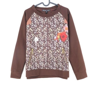 Rosalita McGee Marrone Stampa Floreale Maglione Girocollo Pullover Taglia M - Picture 1 of 6