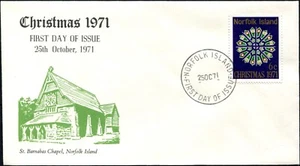 Estampilla de la isla de Norfolk 1971 edición de Navidad 6c FDC, muy buen estado - Imagen 1 de 1