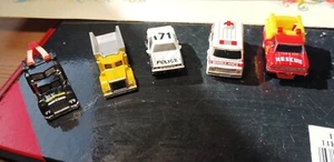 Micro Machine1987:Dump, Tow& DatsunRescueTruck, Chevy Ambulance+ 69Camaro Police - Picture 1 of 12