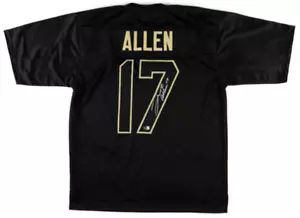 Jersey negro personalizado firmado por Josh Allen - Autenticado por Beckett - Imagen 1 de 3