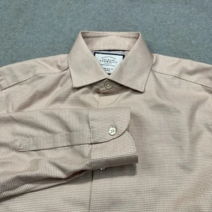 Camisa Charles Tyrwhitt Para Hombre 15/32 Geométrica Extra Ajustada Sin Sarga de Hierro - Imagen 1 de 9