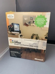 Microsoft Office Student and Teacher Edition 2003 Word Excel w/ Key - Picture 1 of 4