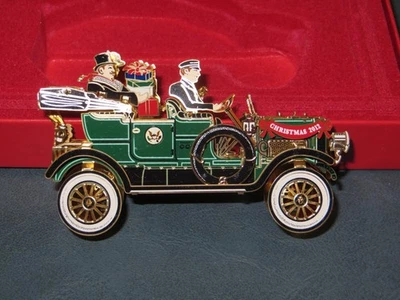 2012 WHITE HOUSE CHRISTMAS ORNAMENT PRESIDENT TAFT WHITE STEAMER 24K GOLD - Image 1 of 4