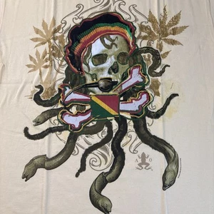 Amphibious Outfitters Men's T-Shirt LG Reggae Moray Scuba Diving Ganja Marley - Picture 1 of 4