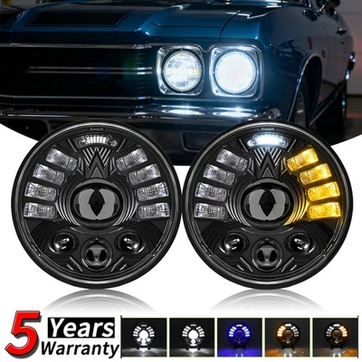 Faros LED de haz alto/bajo con DRL para AMC Matador 1971-1973 2x 5-3/4 5,75" Foto 1 de 4