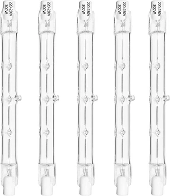 Haraqi 5 Pack 300W R7s Linear Halogen Bulbs,Security Light Bulbs Halogen...  - Image 1 of 4
