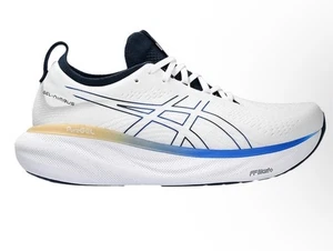 ASICS Gel Nimbus 25 Blanco Ilusión Azul 1011B547-104 EE. UU. Talla 10 - Imagen 1 de 6