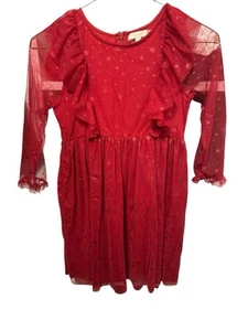 Pink Chicken Girls Res Holiday Stars Dress Size 12 - Picture 1 of 9