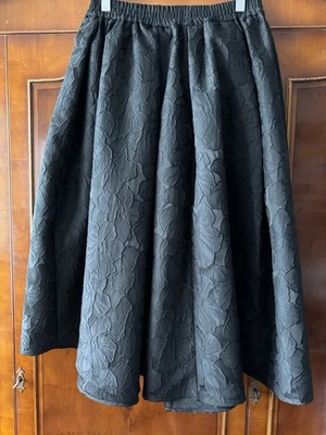Wonderful Black Flower Embossed Black Skirt Cos Size 42. (UK16) - Image 1 of 3