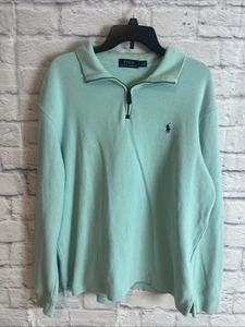 Polo Ralph Lauren Men’s Cotton Casual Preppy Quarter Zip Pullover Size Large - Picture 1 of 8