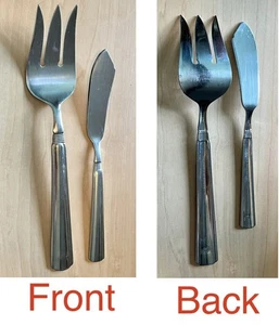 Pfaltzgraff Kenilworth Cold Meat Serving Fork & Master Butter Knife Discontinued - Picture 1 of 7