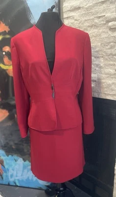 Traje Falda Tahari ASL Talla 14P Petite Career Power Vacaciones Completamente Forrado Foto 1 de 4