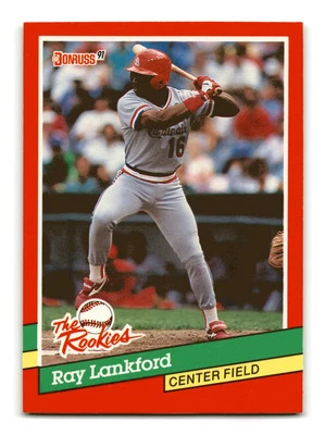Ray Lankford 1991 Donruss The Rookies #8 St. Louis Cardinals NM-MINT - Image 1 of 2