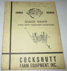 Cockshutt 115T & 135T Two-Row Planter Operators/Owners/Parts Manual ORIGINAL! - Picture 1 of 4