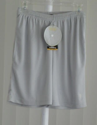 Shorts With Pockets Elastic Waist Drawstring Gold's Gym Light Gray Bi-Dri Small - Image 1 of 3