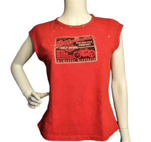 Harley Davidson Women's XL Raglan Sleeveless With Beautiful Studded Accents - Picture 1 of 9