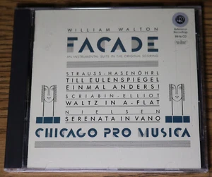 William Walton Facade Instrumental Suite CD 1985 Chicago Pro Musica - Picture 1 of 3