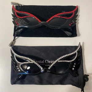 JC Jimmy Crystal Costume Glasses Set. W/ Swarovski Crystals NYC. Cat Eye - Picture 1 of 8