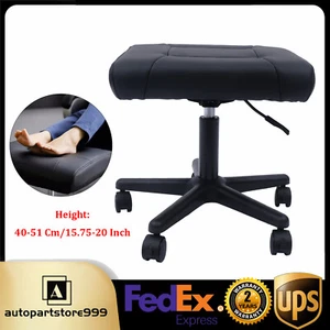 Office Foot Stool with Wheels, Height Adjustable Rolling Leg Rest Adjustable - Picture 1 of 24