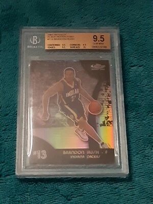Finest Refractors 2007-08 negro #113 Brandon Rush RC BGS 9,5 gema como nuevo 22/75 HGIP Foto 1 de 2
