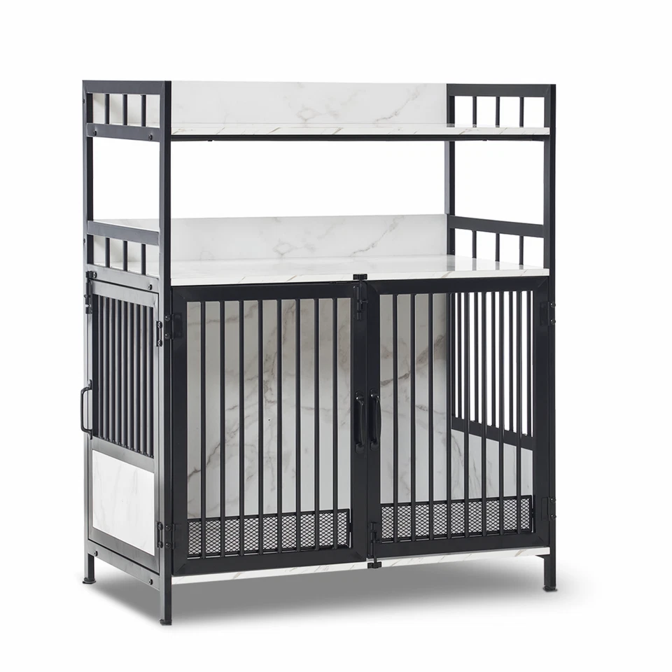 Lovupet Furniture Style Dog Crate com prateleiras de armazenamento caixa resistente para cães 1368 - Imagem 1 de 1