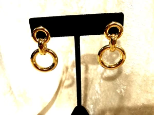 BELLA ORO CIRCLE DROP EARRINGS, 14K YELLOW GOLD OVER RESIN (M4568G-24) - Picture 1 of 8