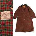 1960S Mod Houndstooth Wool Tweed Crombie Jacket Velvet Collar / Women?S Xs *