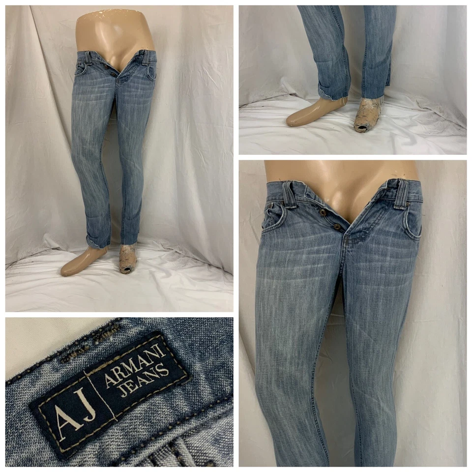 Jeans Armani Talla 28 Azul Algodón Capri Largo Hecho en Italia Usado en Excelente Condición YGI S1-312 Foto 1 de 4