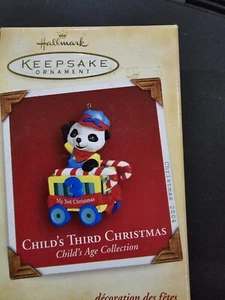 Adorno de recuerdo de sello vintage - 2000 - Tercera Navidad infantil - IOB - Imagen 1 de 3