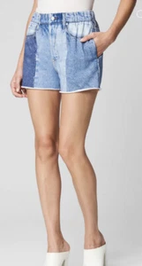 Blank NYC French Terry Pull-on Shorts Printed Denim in Drop the Mic Women’s S - Picture 1 of 8