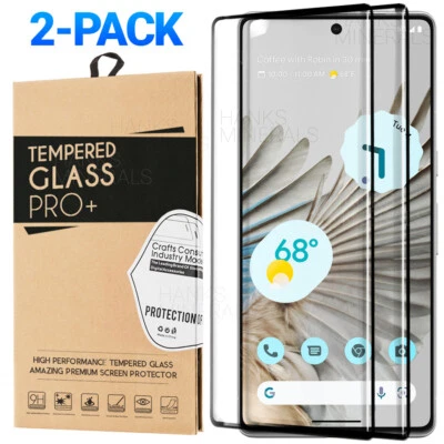 2-Pack For Google Pixel 10 9 8 7 Pro XL 9a 8a Tempered Glass Screen Protector