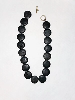 Cuentas de lava para collar cuentas planas Foto 1 de 4