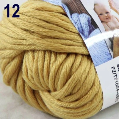 Sale 1 Ballsx50g Super Soft Cotton Chunky Blankets Hand Rugs Knitting Yarn 12 - Image 1 of 4