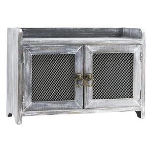 E Storage Cabinet Mini Countertop Cabinet Wood Organizer For Kitchen Living Room - Picture 1 of 8