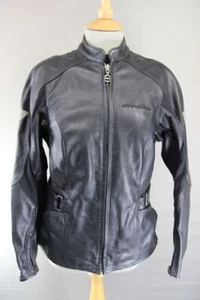 HEIN GERICKE STREETLINE BLACK LEATHER BIKER JACKET WITH CE ARMOUR: SIZE 12 - Picture 1 of 9