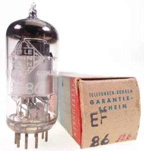 EF86 = 6267 Telefunken silver cage Radio Pentode Röhre Tube NOS Microphone - Bild 1 von 5