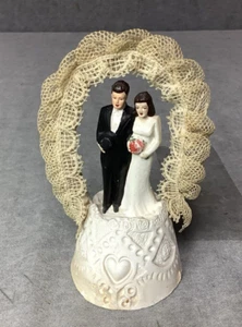 Vintage 1948 Coast Novelty Bride & Groom Wedding Cake Topper - Picture 1 of 8