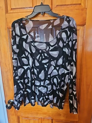 Blusa de encaje transparente elástica para mujer INC talla 2X nueva sin etiquetas  Foto 1 de 4
