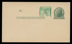 POSTAL CARD/EFO - Sc. #UX39e / UPSS - UNLISTED TRIPLE SURCHARGE - MINT FACE - Picture 1 of 3