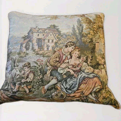 Tapestry Pillow French Countryside large  27” - Image 1 of 4