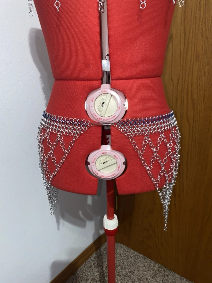 Chain Belt/ Shawl- Blue And silver  - Image 1 of 4