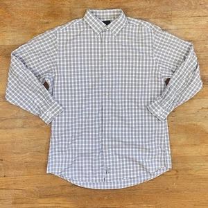 Jos A Bank Hemd Gr. 17 / 34 NEU kariert kariert Baumwolle Tailored Fit grau/taupe - Bild 1 von 4