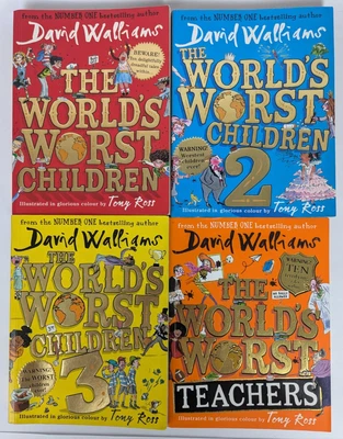 World's Worst x 4 Children 1 2 3 Teachers David Walliams (Paperback) - image 1 of 4