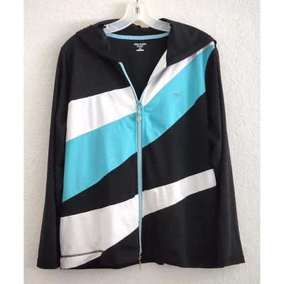 CHAQUETA-OLEG CASSINI SPORT-Capucha-Mangas Largas-Cremallera-Azul Blanco Negro-Talla 1X Foto 1 de 4