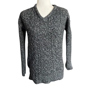 Athleta Women’s XS Northern Lights Asymmetrical Wool Cashmere Knit Black Sweater - Picture 1 of 10