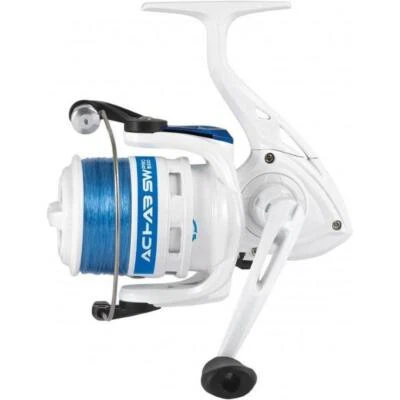 MULINELLO TRABUCCO ACHAB SW CON MONOFILO PESCA SURF CASTING FONDO MARE BARCA - Imagen 1 de 4
