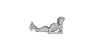 Printle EH Homme 992T--Figura da sogno ad occhi aperti uomo sdraiato per diorami set treno - Foto 1 di 11