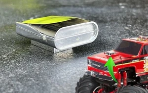 Tamiya Clod Buster RC 1:10 Engine Blower Hood Intake #19005235 CHROME - Picture 1 of 7