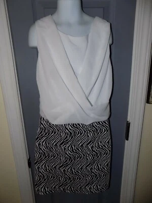 Vestido armario Amy's blanco y negro rayas cebra talla 10 para niña usado en excelente estado Foto 1 de 3