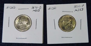 1974 P&D Jefferson Nickels - kostenloser Versand - Bild 1 von 2